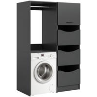 HAUSWIRTSCHAFTSRAUM 126/195/68 cm Anthrazit  - Anthrazit, Basics, Holzwerkstoff (126/195/68cm) - MID.YOU