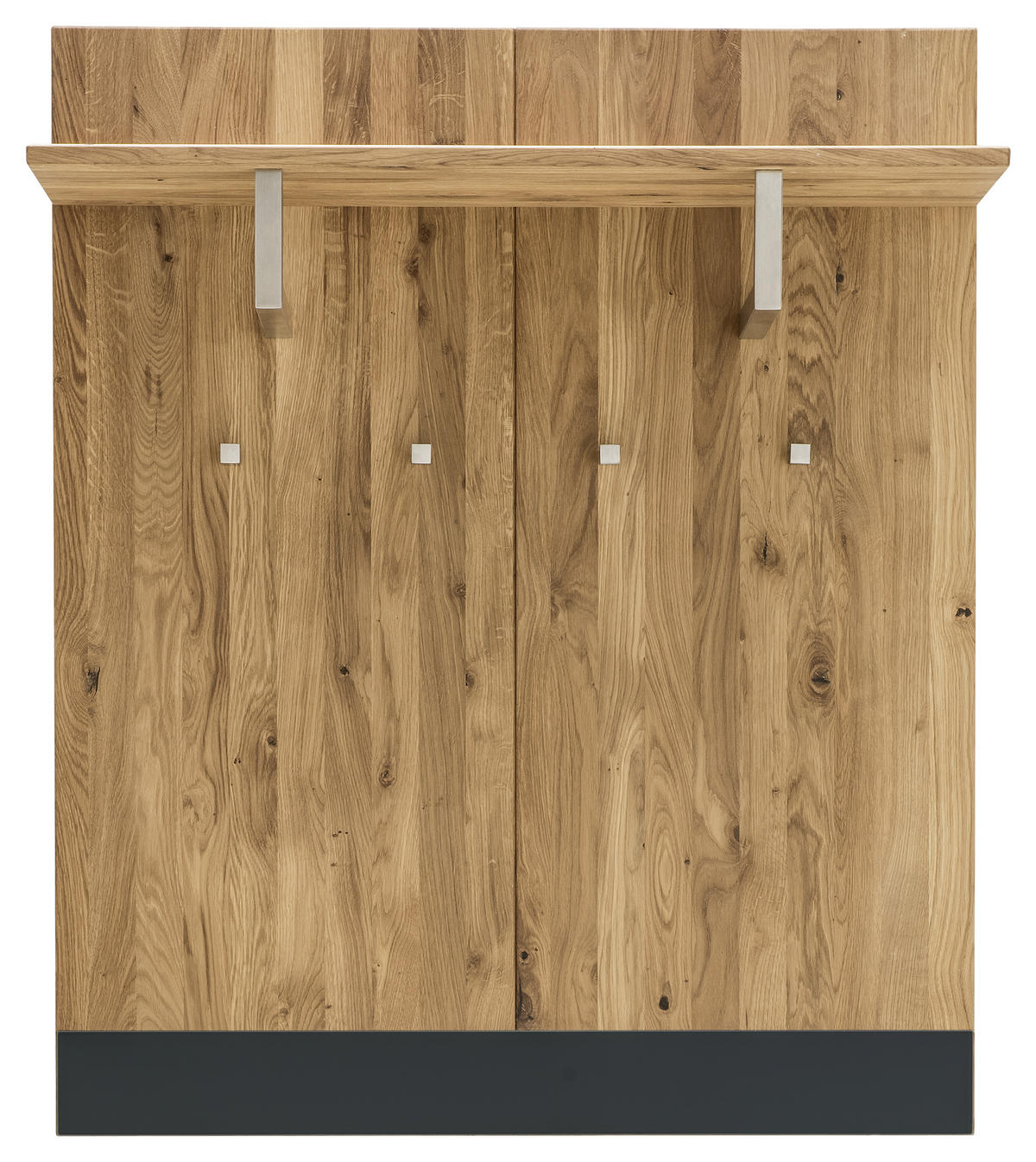 GARDEROBENPANEEL  in 88/106/33 cm  - Eichefarben/Anthrazit, MODERN, Glas/Holz (88/106/33cm) - Linea Natura