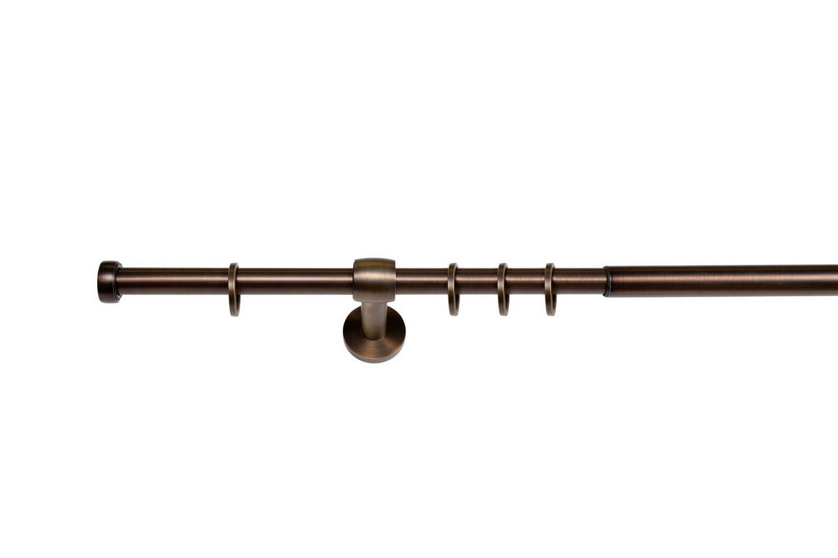 VORHANGSTANGENSET  210 cm  - Goldbraun, Basics, Metall (210cm)