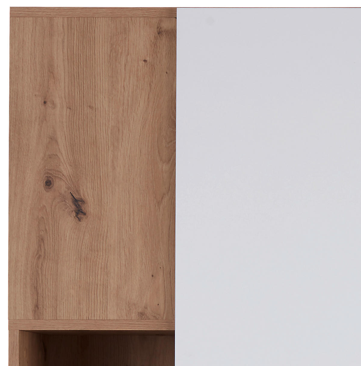 ECKSCHRANK 120/205/150 cm Weiß, Eiche Artisan  - Alufarben/Weiß, MODERN, Holzwerkstoff (120/205/150cm) - Ondega