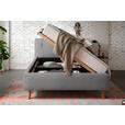 POLSTERBETT 140/200 cm  in Grau  - Eichefarben/Birkefarben, Design, Holz/Textil (140/200cm) - Xora