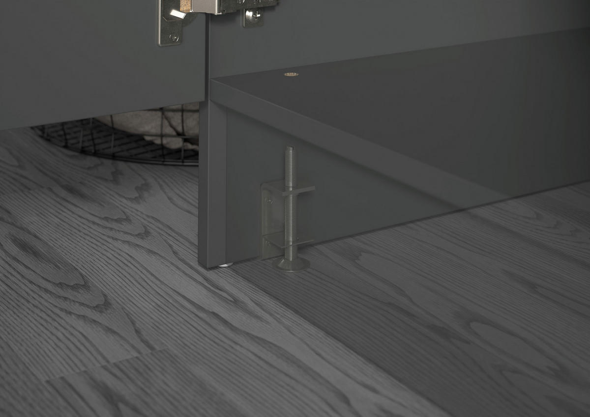 HAUSWIRTSCHAFTSRAUM 126/195/68 cm Anthrazit  - Anthrazit, Basics, Holzwerkstoff (126/195/68cm) - MID.YOU