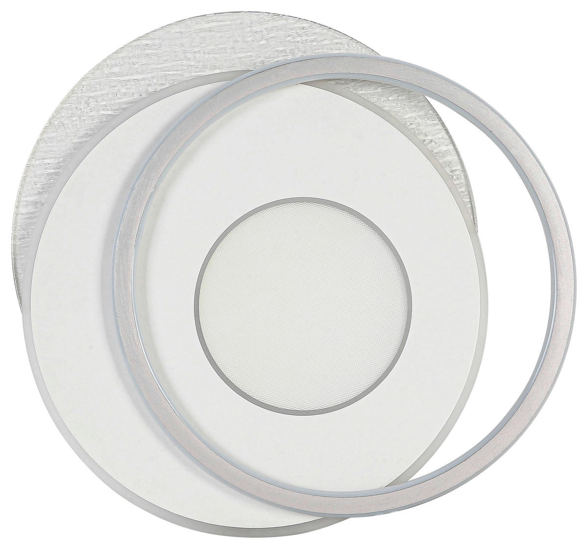 DECKENLEUCHTE 44/48/5 cm   - Chromfarben/Alufarben, Trend, Kunststoff/Metall (44/48/5cm) - Novel