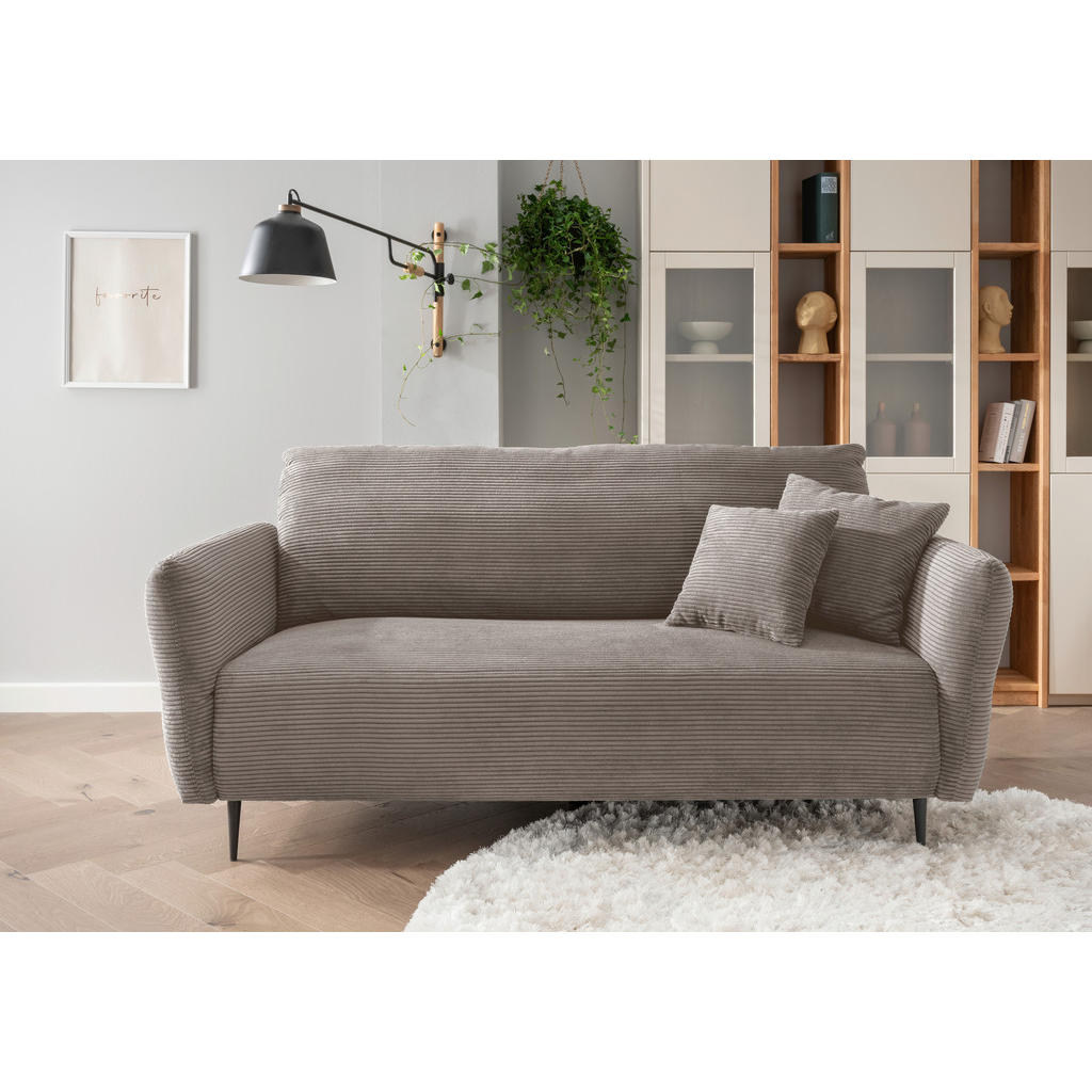 Thumbnail - Livetastic 3-Sitzer-Sofa, Graubraun, Textil, Uni, Füllung: Schaumstoff, 201x97x102 cm, Rücken echt, Armteil links, recht...
