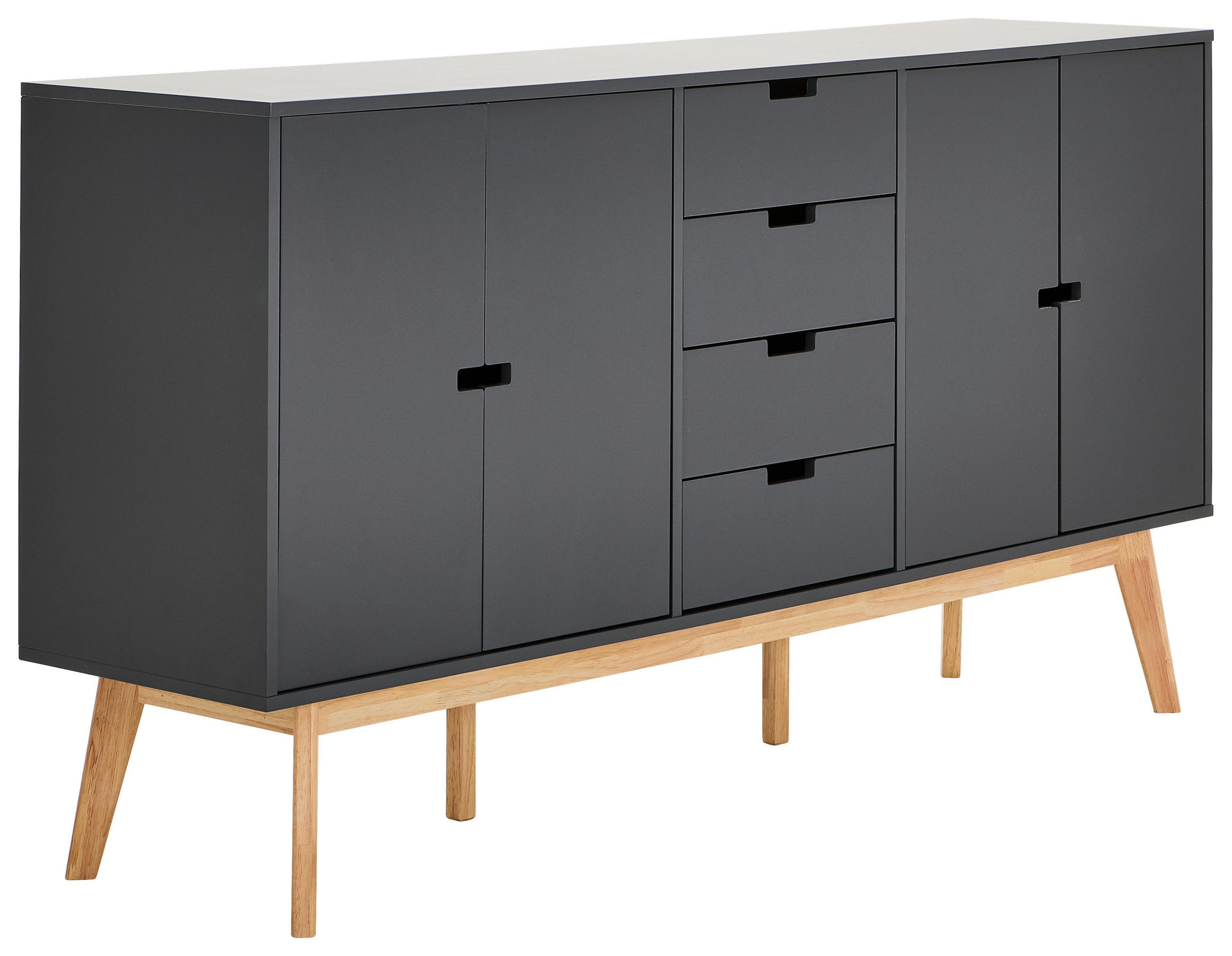 SIDEBOARD  in 160/86/40 cm  - Naturfarben/Grau, Design, Holz/Holzwerkstoff (160/86/40cm) - MID.YOU