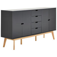 SIDEBOARD  in 160/86/40 cm  - Naturfarben/Grau, Design, Holz/Holzwerkstoff (160/86/40cm) - MID.YOU