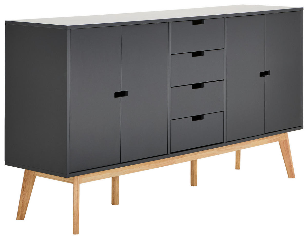 SIDEBOARD  in 160/86/40 cm  - Naturfarben/Grau, Design, Holz/Holzwerkstoff (160/86/40cm) - MID.YOU