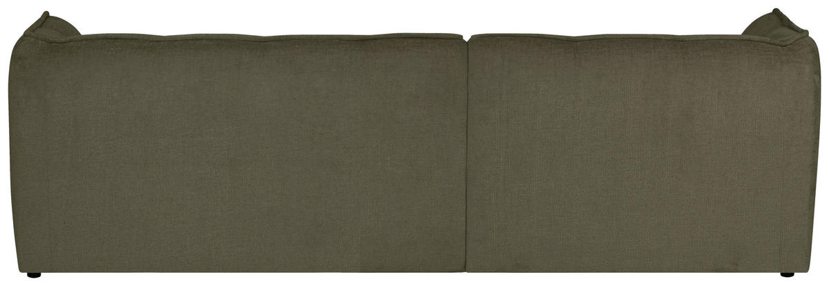 ECKSOFA LIVOLI in Chenille Grün  218/230 cm  - Schwarz/Grün, Design, Textil (218/230cm) - MID.YOU