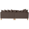 ECKSOFA  in Chenille Braun  162/276 cm  - Buchefarben/Braun, KONVENTIONELL, Holz/Textil (162/276cm) - Carryhome