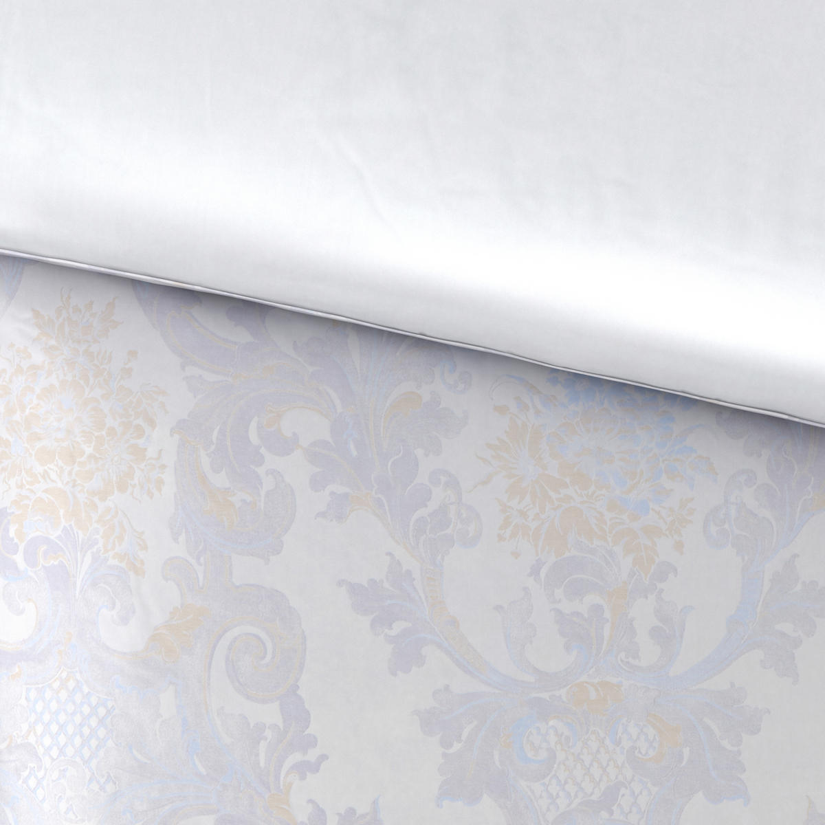 OBOUSTRANNÉ POVLEČENÍ, damašek, modrá, barvy stříbra, 140/200 cm - modrá/barvy stříbra, Lifestyle, textil (140/200cm) - Curt Bauer
