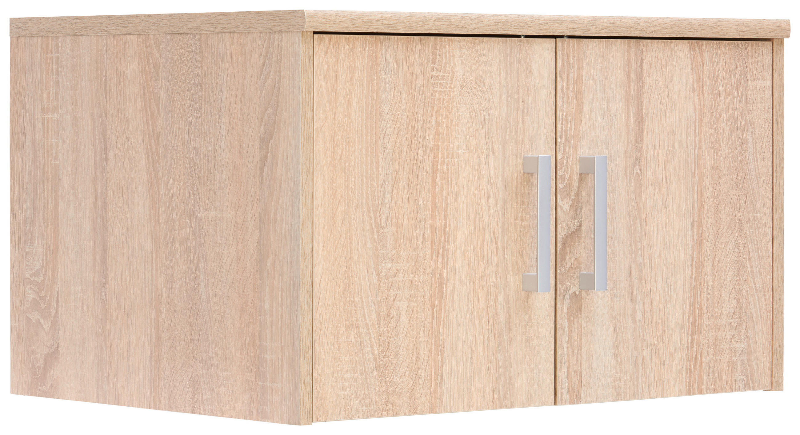 AUFSATZSCHRANK Sonoma Eiche - Silberfarben/Sonoma Eiche, Basics, Metall (72/43/54cm) - Xora