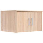 AUFSATZSCHRANK 72/43/54 cm   - Silberfarben/Sonoma Eiche, KONVENTIONELL, Holzwerkstoff/Metall (72/43/54cm) - Xora