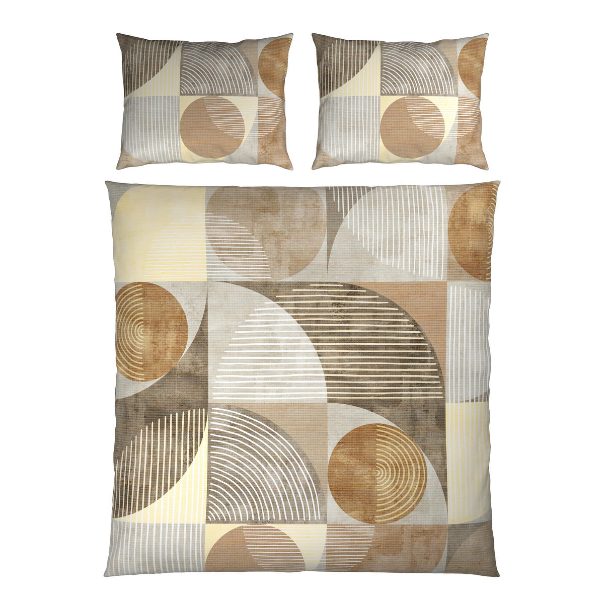 OBOJESTRANSKA POSTELJNINA 200/200 cm saten rjavosiva  - rjavosiva, tekstil (200/200cm) - Esposa