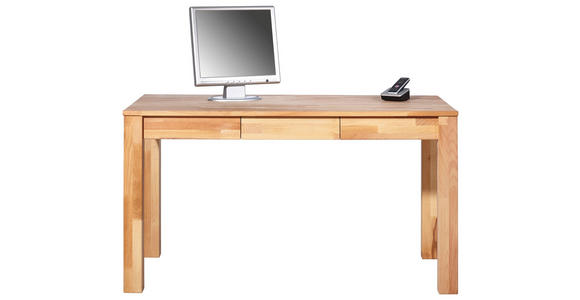 SCHREIBTISCH 140/80/76 cm in Kernbuche - Kernbuche, Design, Holz (140/80/76cm) - Carryhome