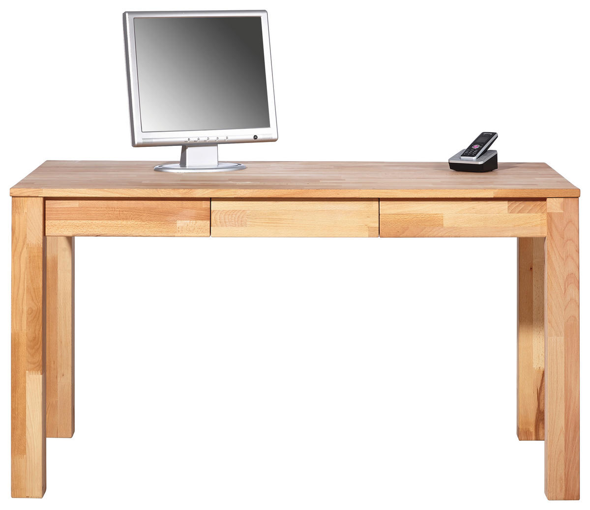 SCHREIBTISCH 140/80/76 cm  in Kernbuche  - Kernbuche, Design, Holz (140/80/76cm) - Carryhome