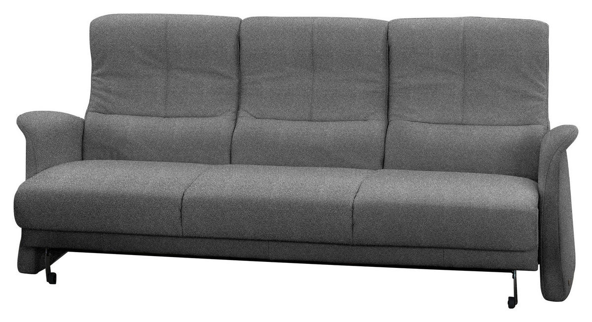 3-SITZER-SOFA Dunkelgrau  - Dunkelgrau/Schwarz, Design, Kunststoff/Textil (196/100/86cm) - Himolla