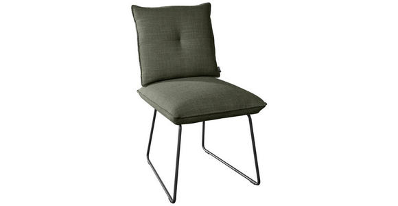 STUHL in Stahl Struktur Textil, Metall - Schwarz/Grün, Design, Textil/Metall (51/90/70cm) - Dieter Knoll