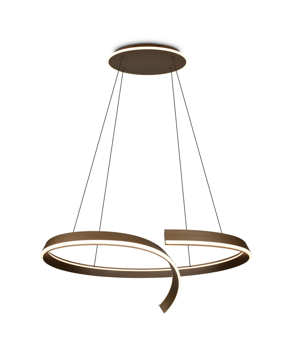 LED-HÄNGELEUCHTE CIRONDA 110/200/68 cm  - Platinfarben, Design, Metall (110/200/68cm) - Cinque