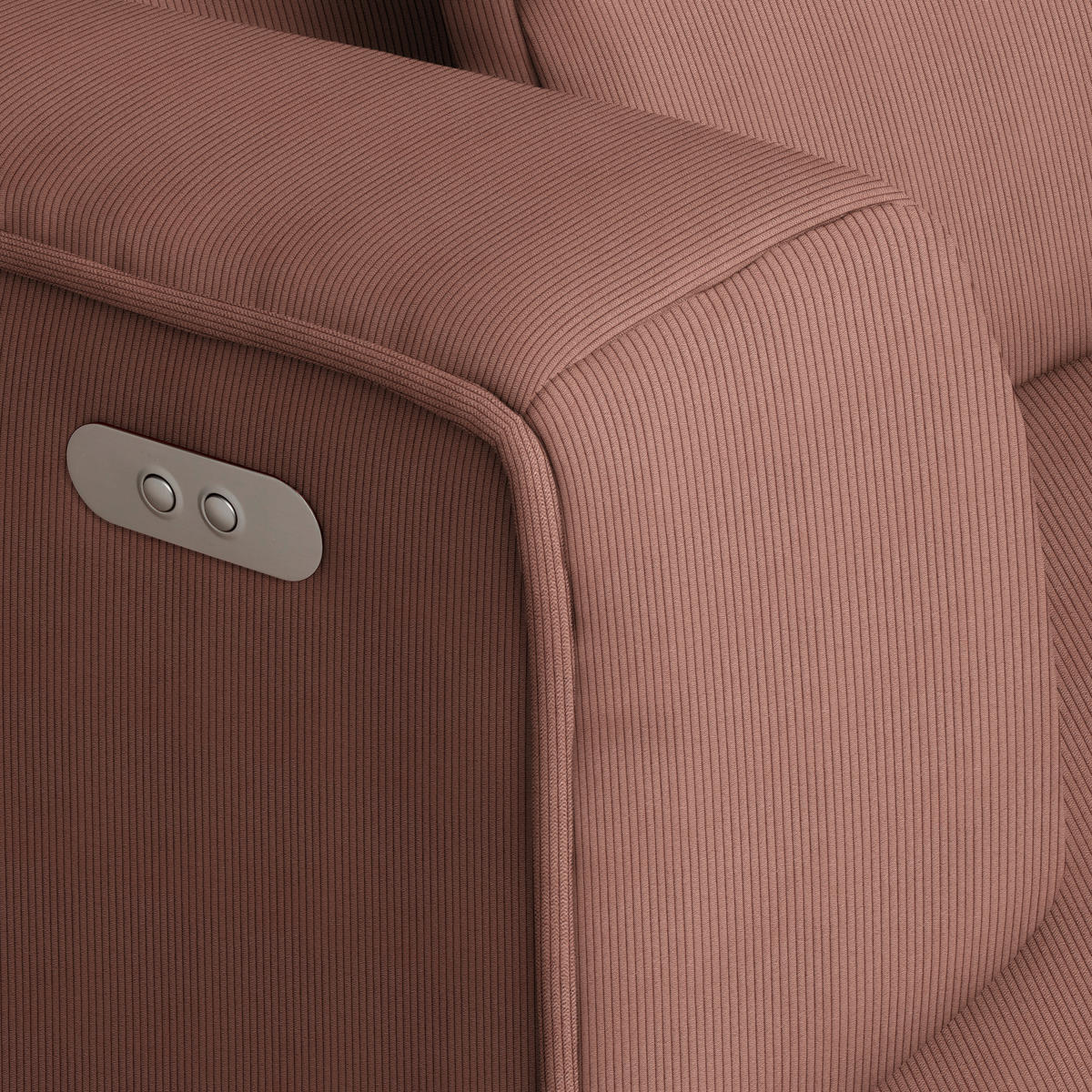 ECKSOFA Feincord Braun  - Schwarz/Braun, Design, Kunststoff/Textil (188/288cm) - Welnova
