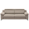 3-SITZER-SOFA in Chenille Greige  - Greige/Schwarz, Design, Textil/Metall (230/104/104cm) - Valdera