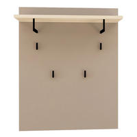 VEŠIAKOVÝ PANEL, taupe, farba duba, 80/100/30 cm - farba duba/taupe, Design, kompozitné drevo (80/100/30cm) - Voleo