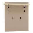 GARDEROBENPANEEL  in 80/100/30 cm  - Taupe/Eichefarben, Design, Holzwerkstoff/Metall (80/100/30cm) - Voleo