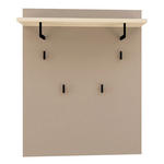 GARDEROBENPANEEL  in 80/100/30 cm  - Taupe/Eichefarben, Design, Holzwerkstoff/Metall (80/100/30cm) - Voleo