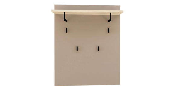 GARDEROBENPANEEL  in 80/100/30 cm  - Taupe/Eichefarben, Design, Holzwerkstoff/Metall (80/100/30cm) - Voleo