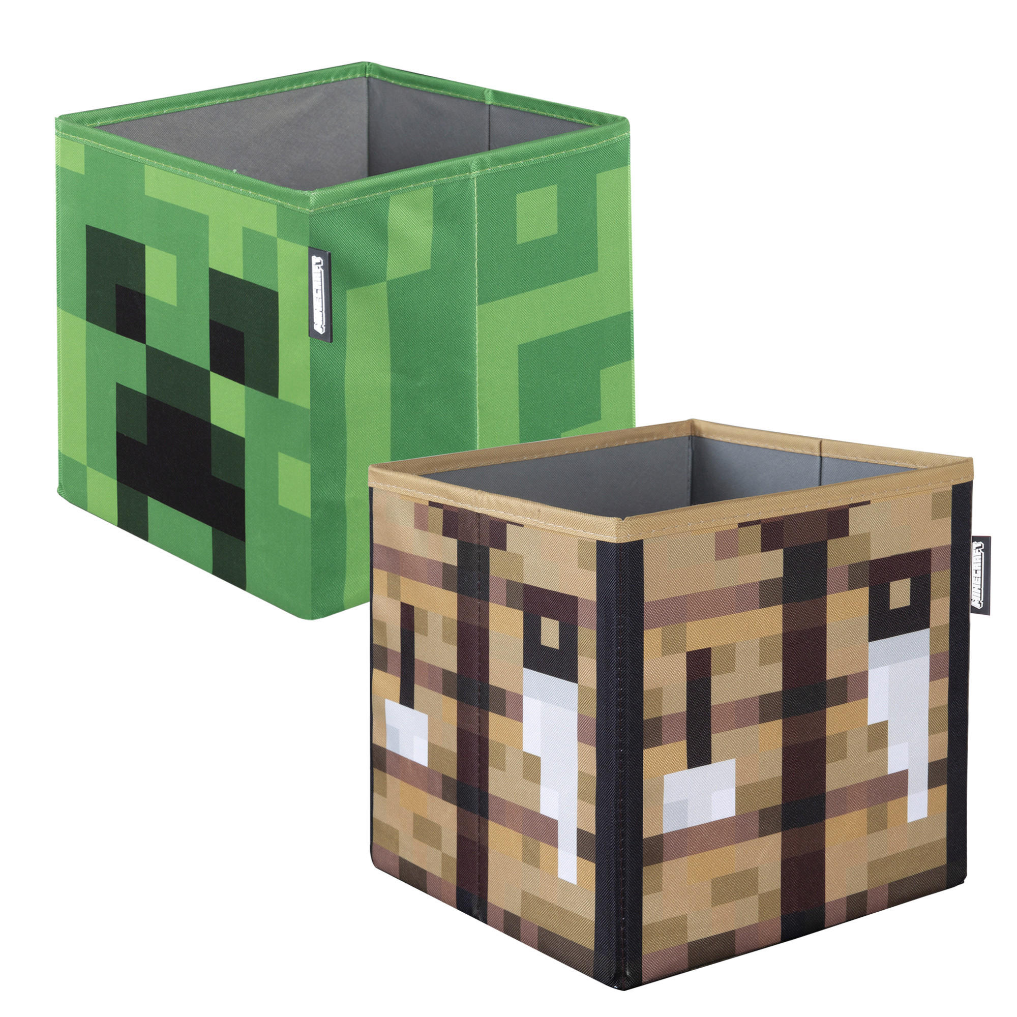 FALTBOX - Schwarz/Weiß, MODERN, Textil (27/27/27cm) - Minecraft