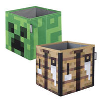 FALTBOX - Schwarz/Weiß, MODERN, Textil (27/27/27cm) - Minecraft