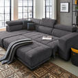 ECKSOFA  in Mikrofaser Grau  207/301 cm  - Schwarz/Grau, Design, Textil/Metall (207/301cm) - Xora