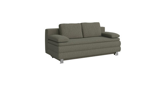 BOXSPRINGSOFA in Flachgewebe Grau  - Silberfarben/Grau, Design, Textil/Metall (202/96/105cm) - Carryhome