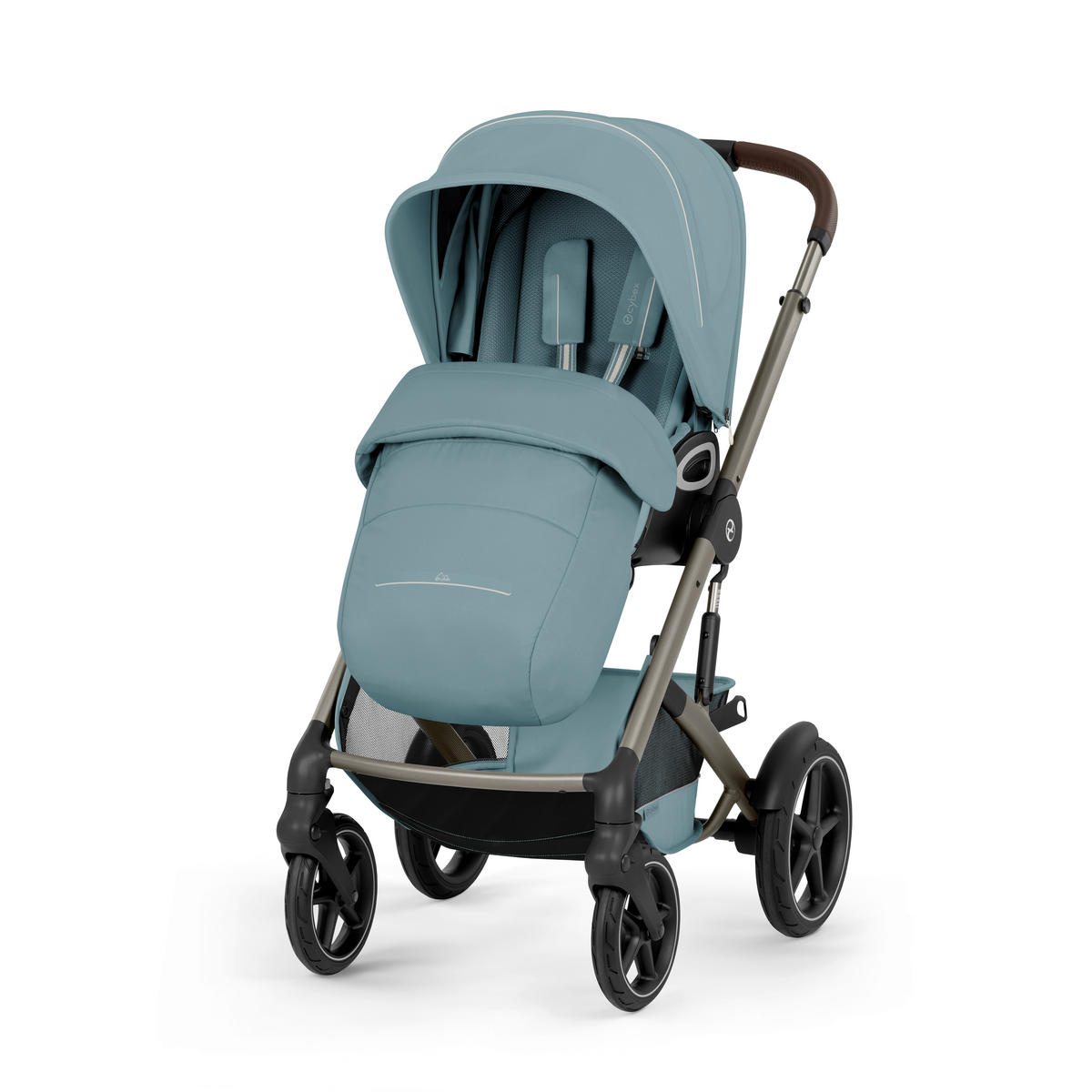 KINDERWAGEN Talos S TPE inkl. Fold-Carrycot  - Taupe/Hellblau, Basics, Textil/Metall (93/60/115cm) - cybex GOLD