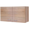KÜCHENOBERSCHRANK 100/54,8/32 cm  in Sonoma Eiche, Weiß  - Alufarben/Weiß, KONVENTIONELL, Holzwerkstoff/Kunststoff (100/54,8/32cm) - FlexWell