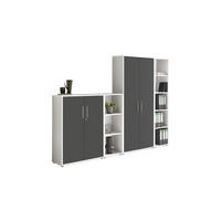 AKTENSCHRANK Anthrazit, Weiß  - Anthrazit/Weiß, MODERN, Holzwerkstoff (128,5/185,6/33cm) - MID.YOU