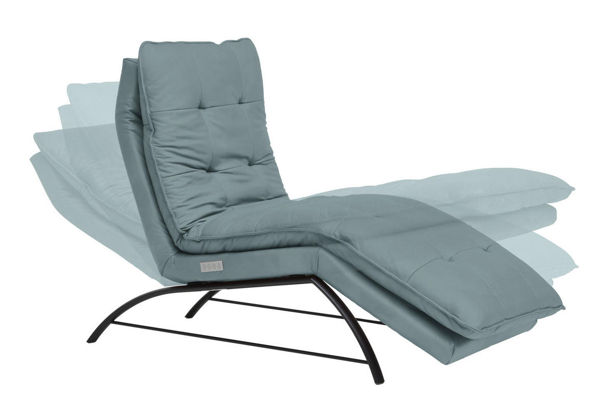 LIEGE in Echtleder Blau  - Blau/Schwarz, Design, Leder/Metall (75/110/190cm) - Chilliano