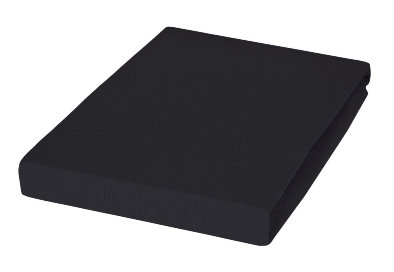 TOPPER-SPANNBETTTUCH Jersey  - Schwarz, Basics, Textil (150/200/10cm) - Janine