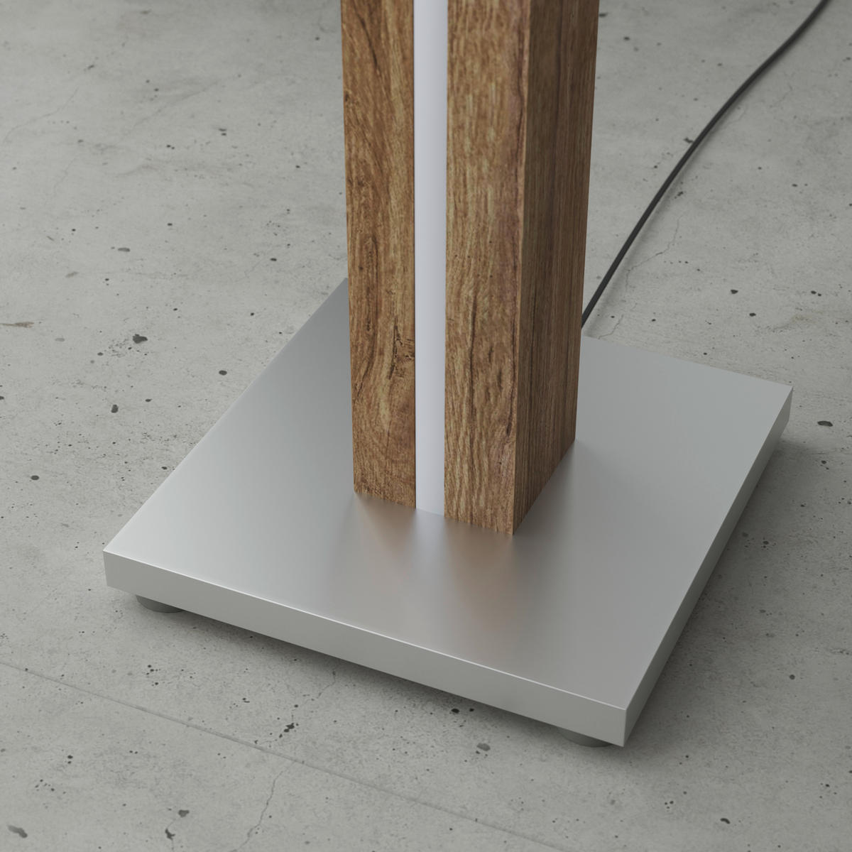 STEHLEUCHTE 40/27/150 cm    - Silberfarben/Weiß, Design, Holzwerkstoff/Textil (40/27/150cm)