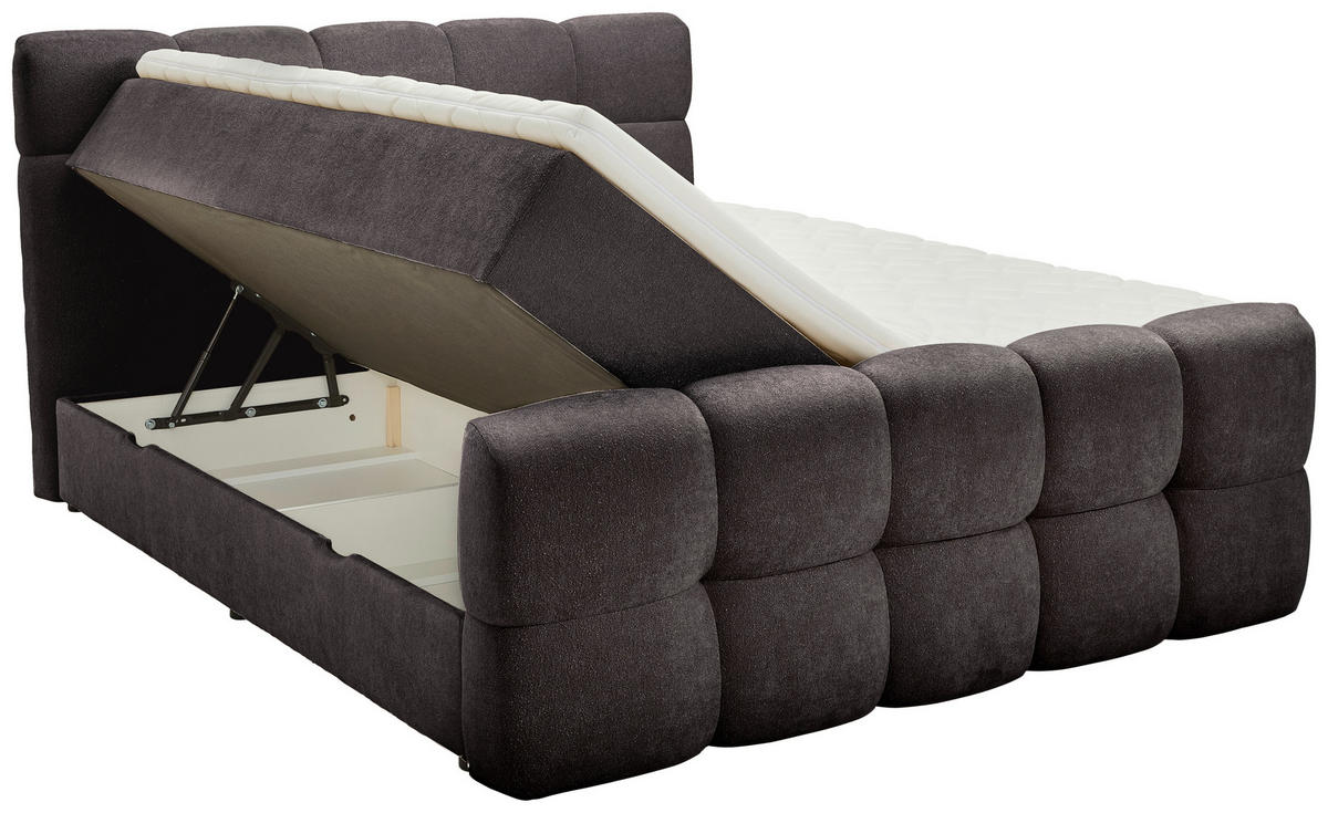 BOXBETT 160/200 cm  in Anthrazit  - Anthrazit/Schwarz, Design, Holz/Kunststoff (160/200cm) - Moderano