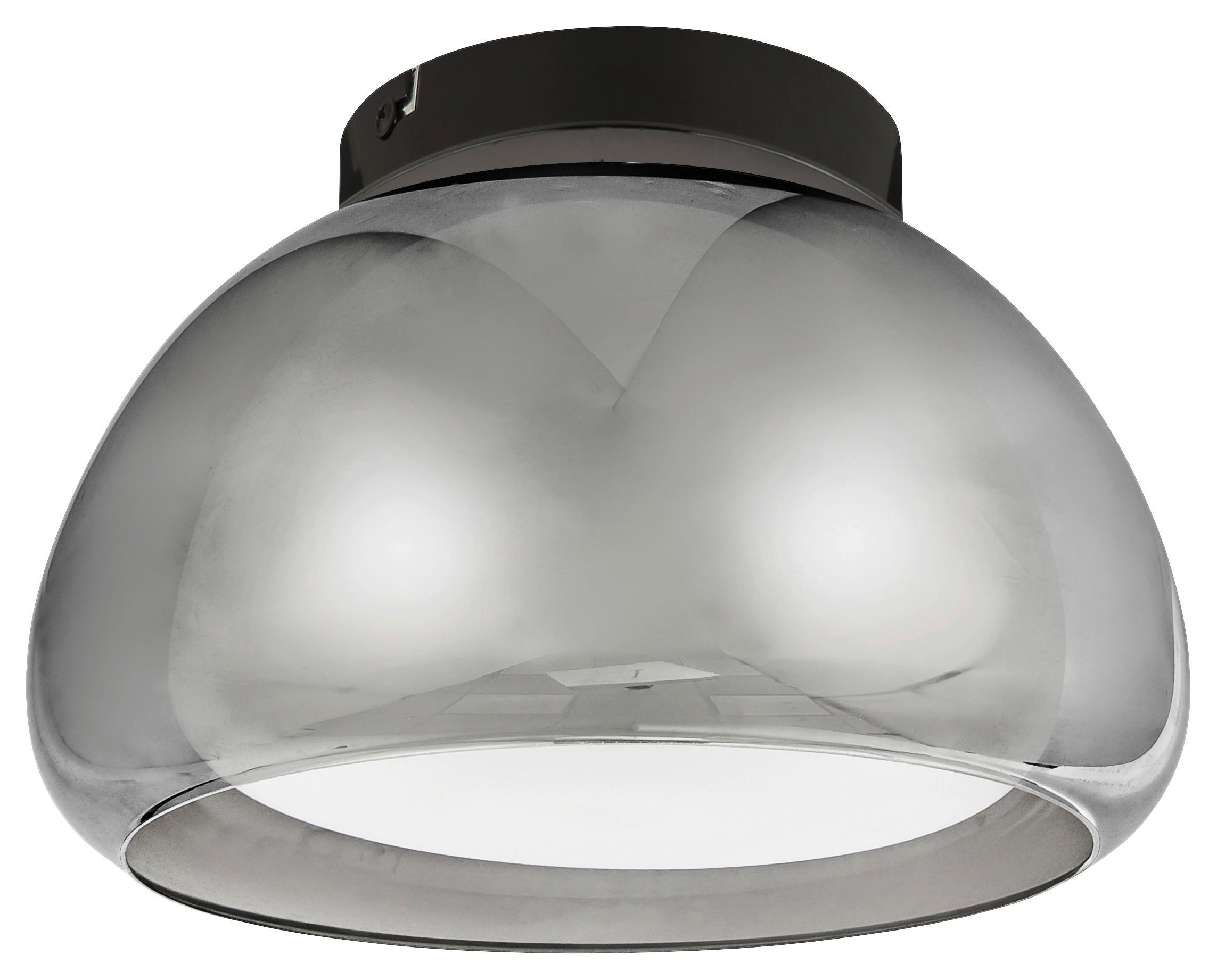 DECKENLEUCHTE 38,5/26 cm   - Grau, Trend, Glas/Metall (38,5/26cm) - Collet's Monde