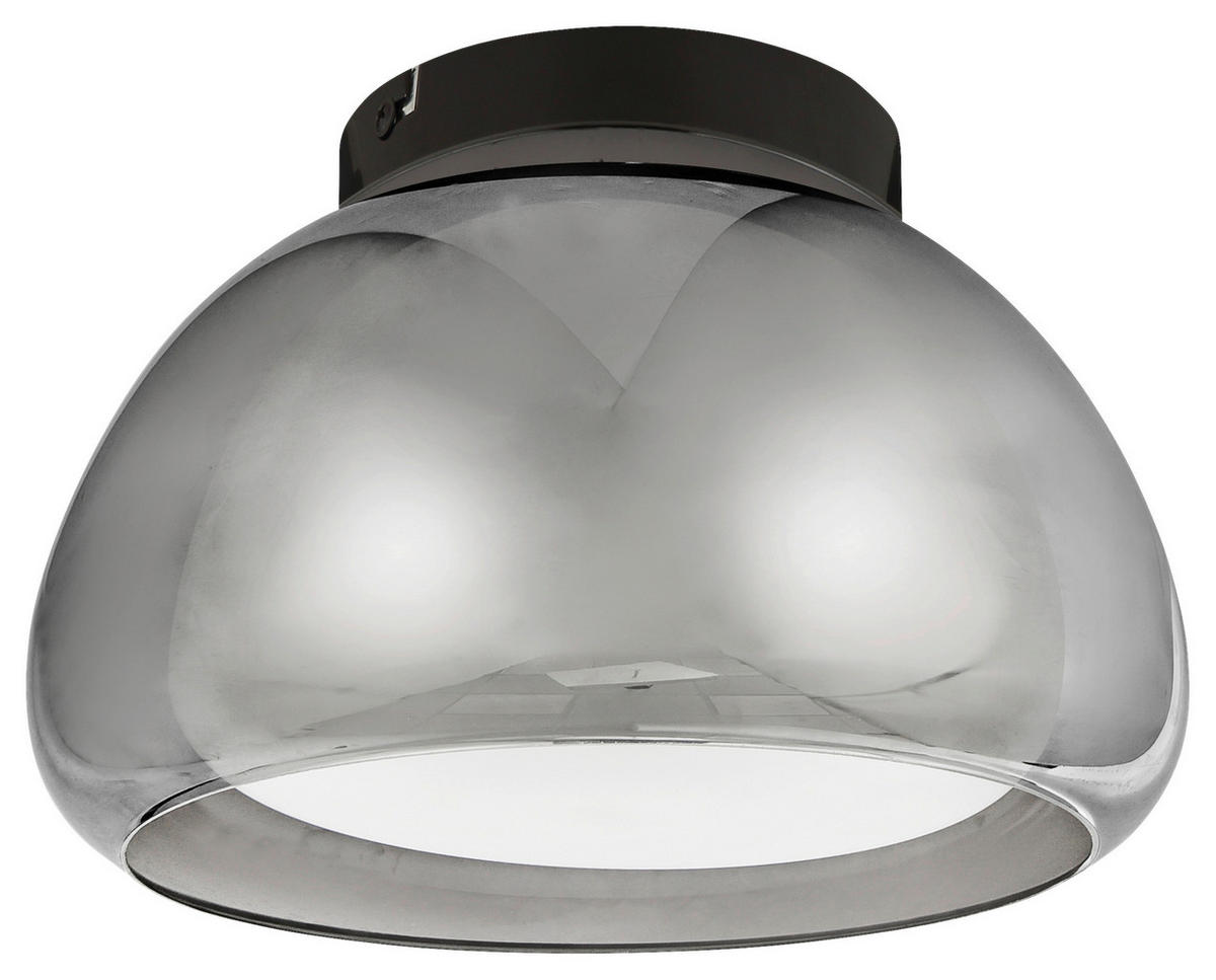 DECKENLEUCHTE 38,5/26 cm   - Grau, Trend, Glas/Metall (38,5/26cm) - Collet's Monde