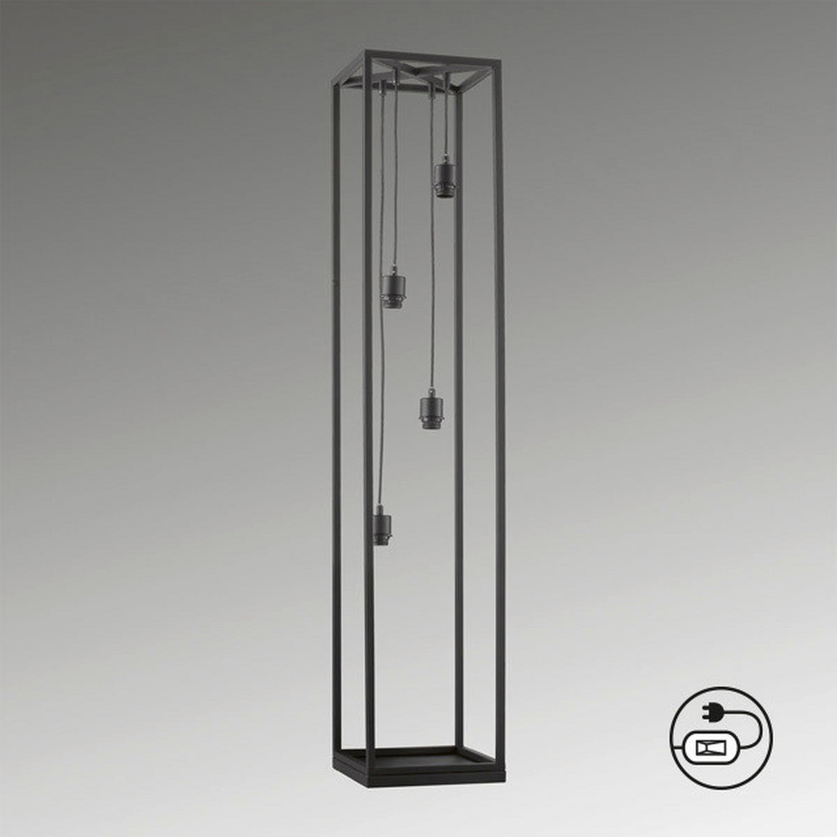 GOLVLAMPA Modular M 30/30/152,50 cm    - svart, Basics, metall (30/30/152,50cm) - Fischer & Honsel