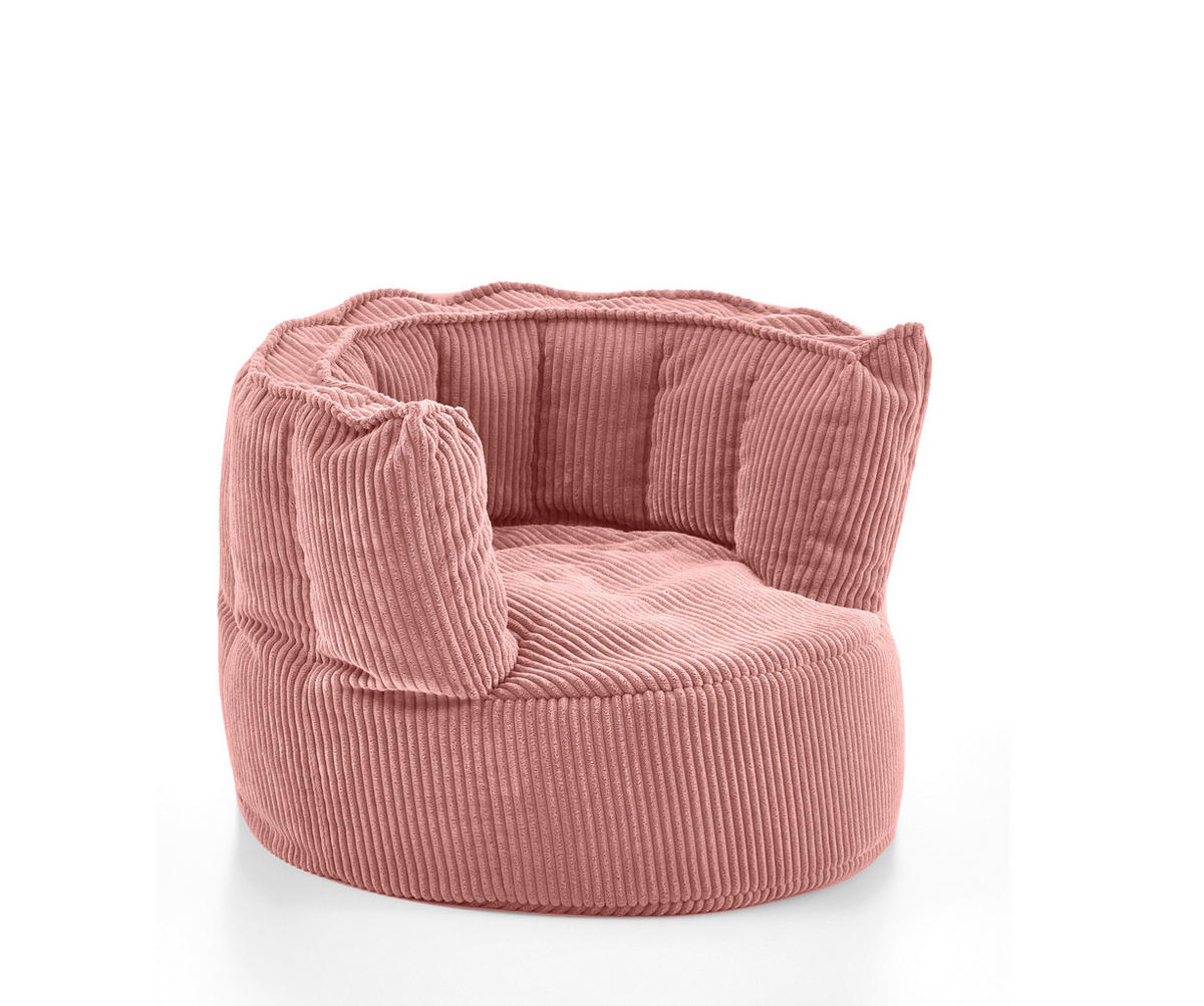 SITZSACK SNUGGLE Cord Beige  - Beige/Rosa, Basics, Textil (75/55/72cm) - MID.YOU