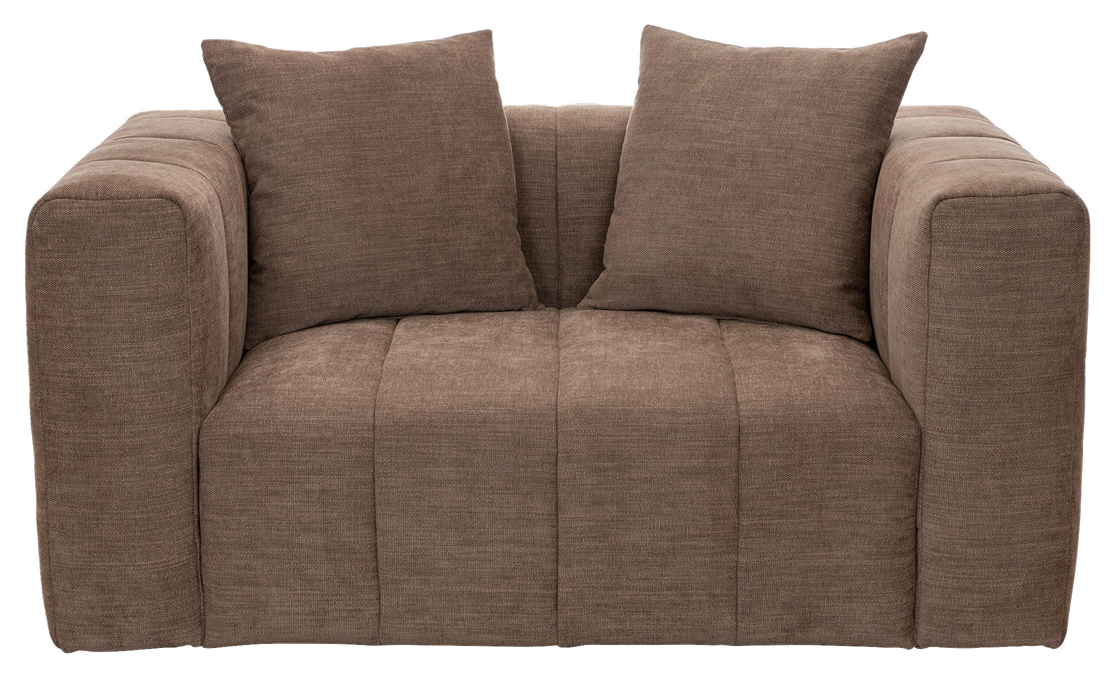 FÅTÖLJ i trä, textil brun  - brun/svart, Basics, trä/textil (92/77/91cm) - Pure Home Comfort