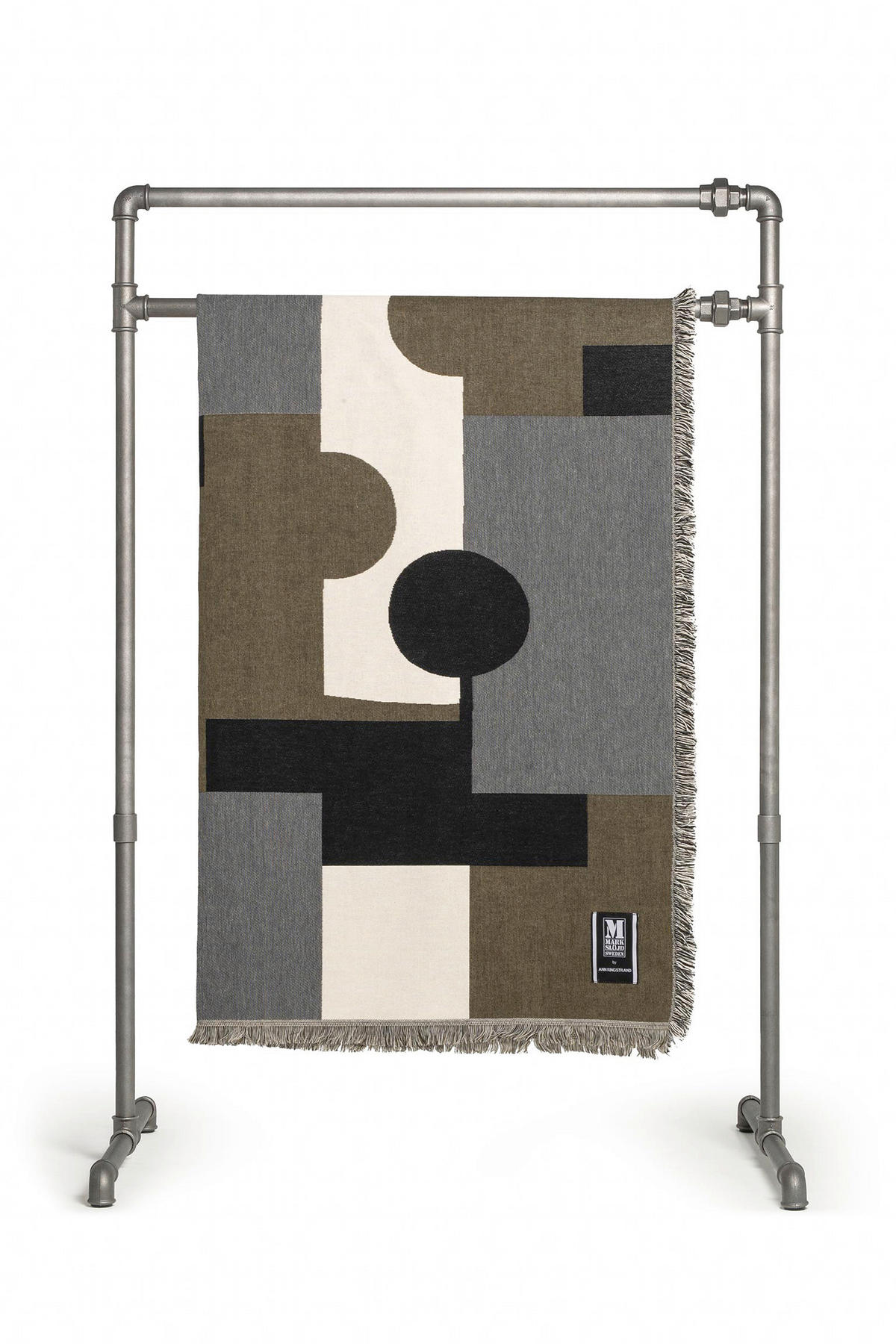 PLÄD LIA 130/160/160 cm  - vit/grå, Trend, textil (130/160/160cm) - Markslöjd