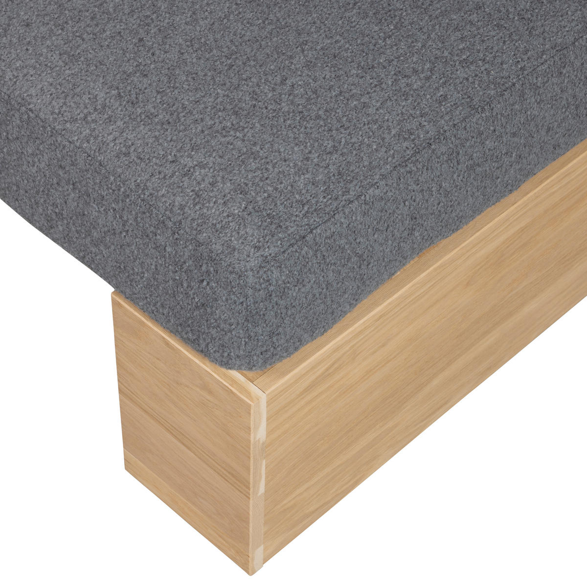 SITZBANK in Holz, Textil Eichefarben, Dunkelgrau  - Eichefarben/Dunkelgrau, MODERN, Holz/Textil (110/84/67cm) - Livetastic