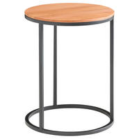 BEISTELLTISCH Holz, Metall 39/39/51 cm  - Buchefarben/Schwarz, Design, Holz/Metall (39/39/51cm) - Johann Jakob