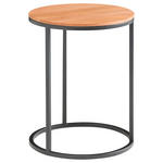 BEISTELLTISCH in Holz, Metall 39/39/51 cm  - Buchefarben/Schwarz, Design, Holz/Metall (39/39/51cm) - Johann Jakob