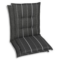 SESSELAUFLAGENSET Streifen  - Anthrazit, Basics, Textil (50/7/108cm)