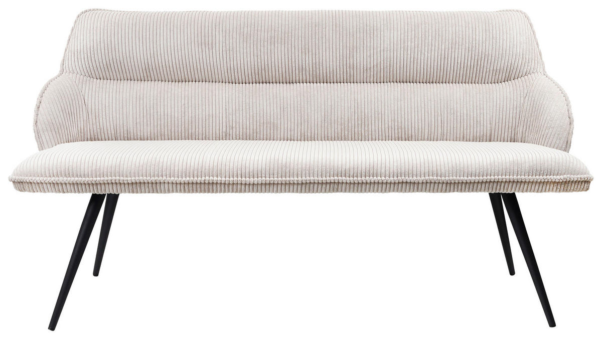 LAVICA, béžová - čierna/béžová, Modern, kov/textil (163/85/67cm) - MID.YOU